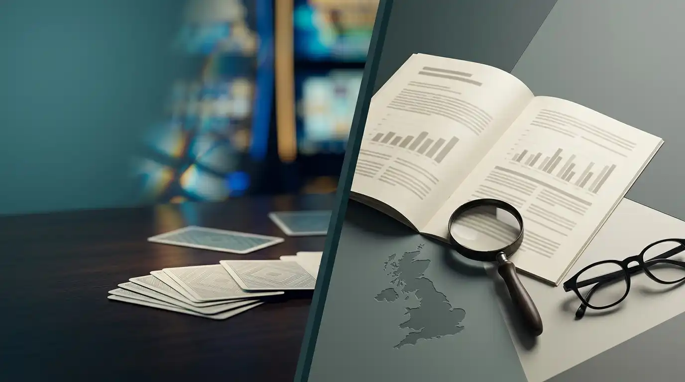 Illustration comparing Lucky Pays casino features with UK regulatory checks